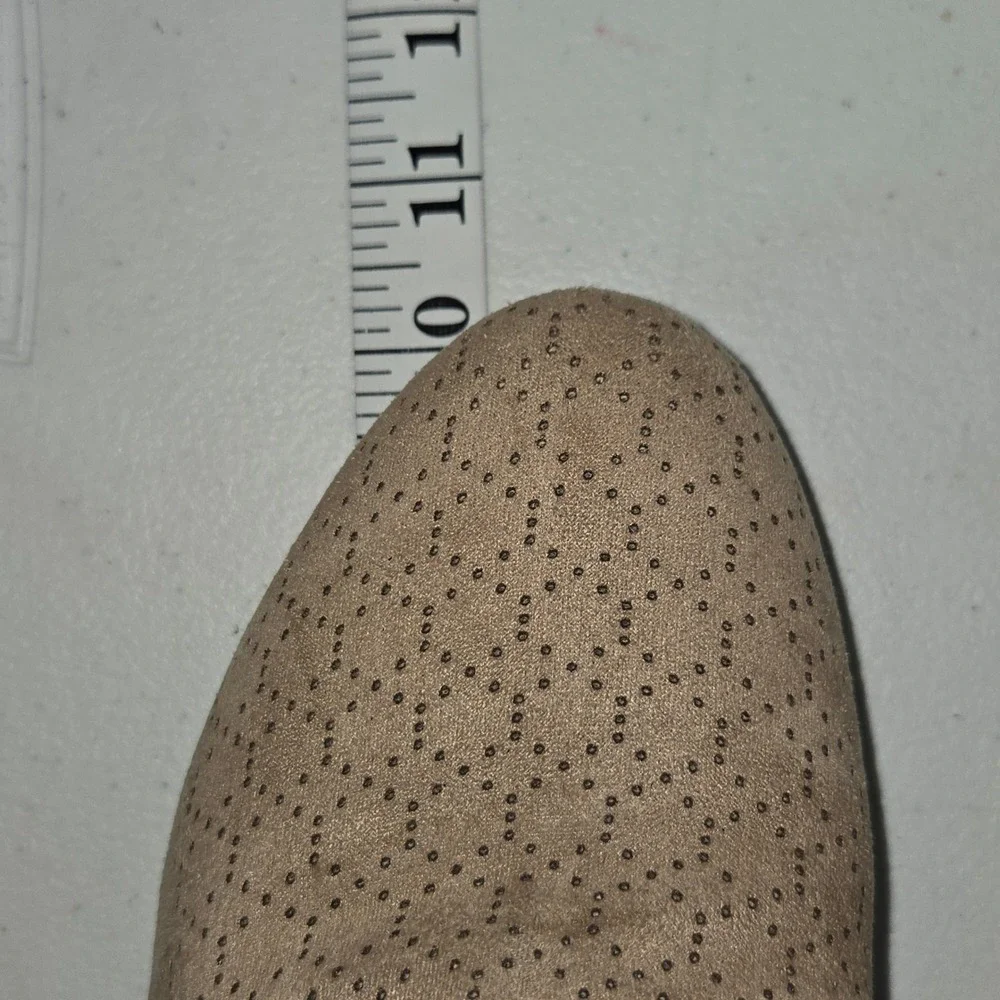 Dr. Scholls Rate Tan Perforated Ankle Booties Be Energized Comfort Shoes 8W